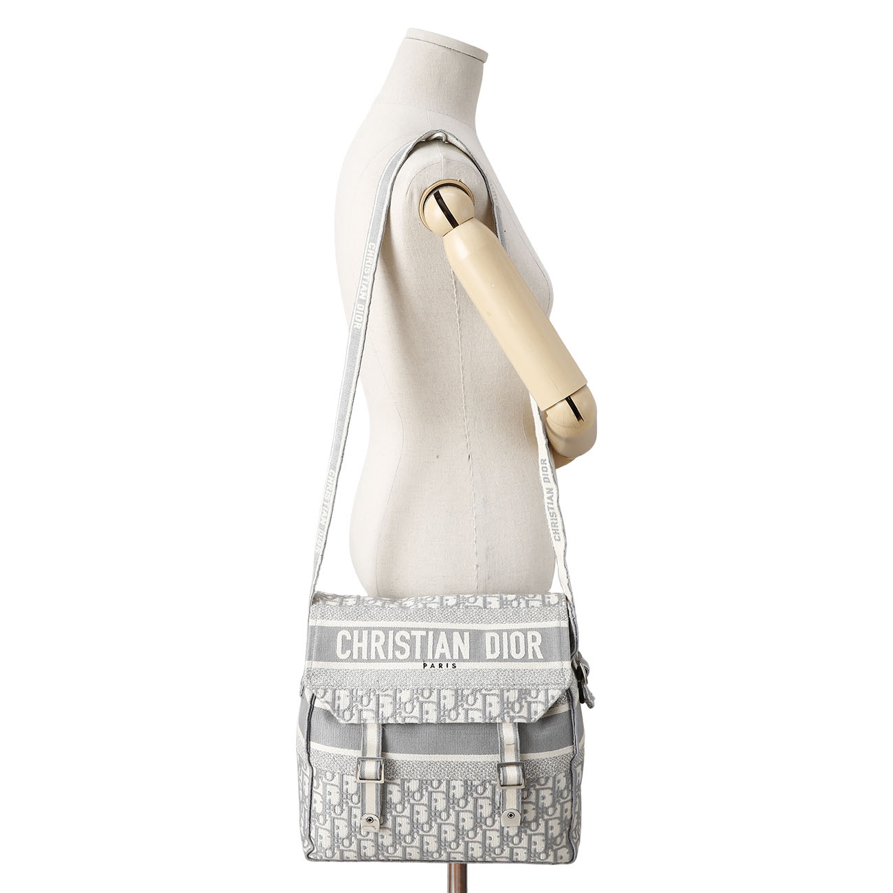 CHRISTIAN DIOR(USED)크리스찬디올 오블리크 디올캠프 메신저백 그레이